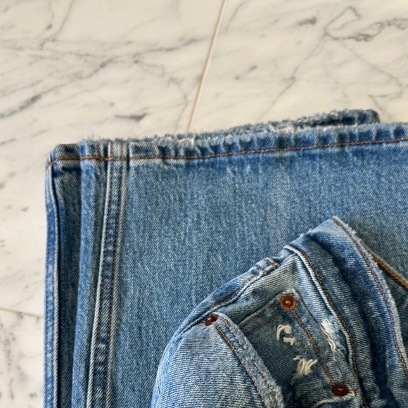 Abercrombie & Fitch Light Blue High-Rise Denim Jeans 25 short - Picture 3 of 3